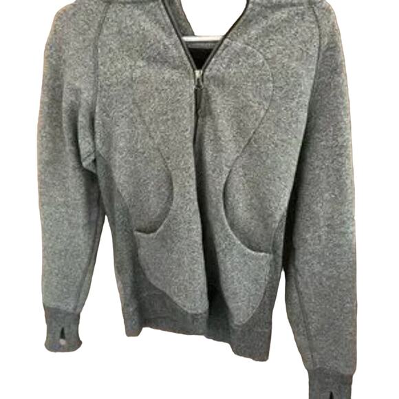 Lululemon Scuba Hoodie Size 6 Gray Zip Up High Quality Cozy Athleisure - Picture 6 of 6